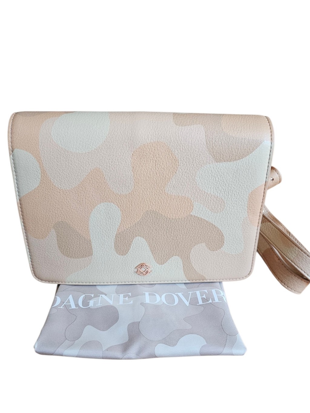 Nwt Dagne Dover Andra Dusk Camo Pebbled Leather Crossbody Bag